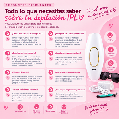 Depiladora Láser IPL Kit Completo — Eliminación de Vello en Casa